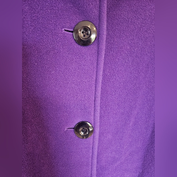 Alice + Olivia Purple S Small Wool Bubble Coat Wool Blend Drop Waist Lined - Picture 9 of 11